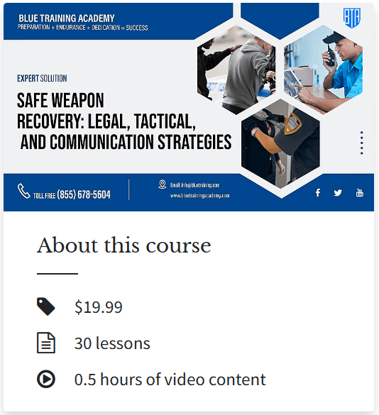Safe weapon recovery training for security officers