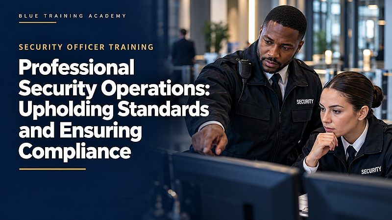 Professional Security Operations course cover. Contact (833) 390-6810.