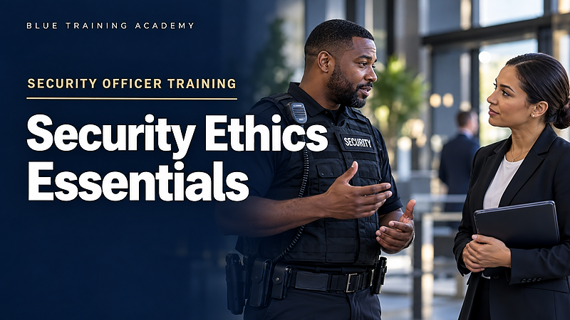 Security Ethics course cover. Contact (833) 390-6810.