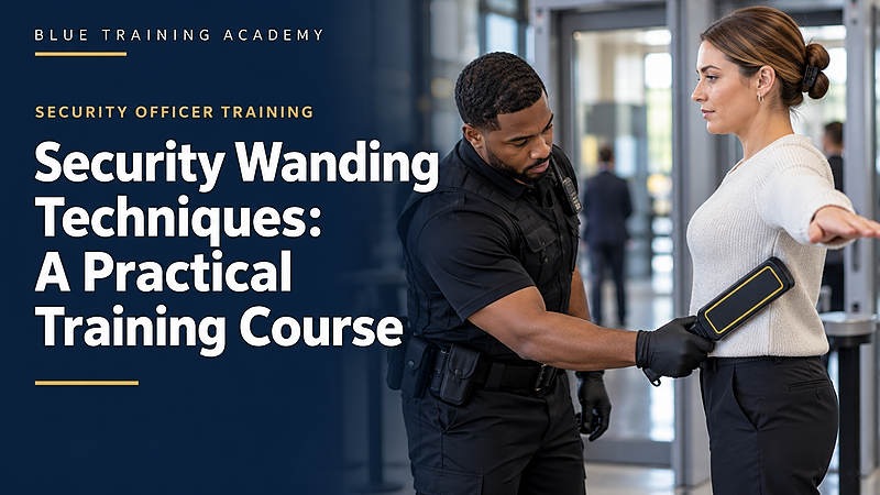 Security Wanding course cover. Contact (833) 390-6810.